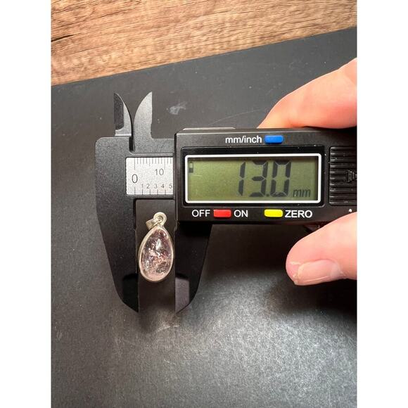NEW Lepidocrocite quartz super 7 teardrop sterling silver pendant 3.46 grams - Picture 7 of 10